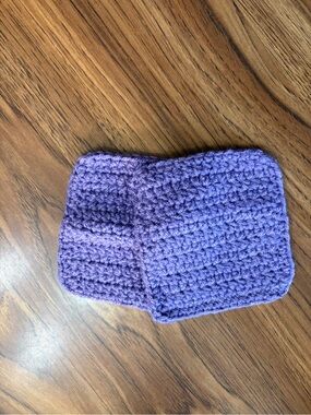 Handmade Crocheted Purple Coasters